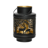 Decoris Iron Lantern 22cm - Black/Gold